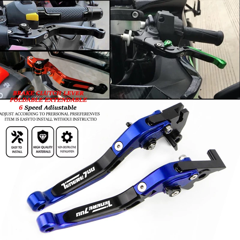 Cnc Aluminum Adjustable Brake Clutch Levers - Tenere 700/World Raid XTZ700/SP 2019-2025 Motosiklet