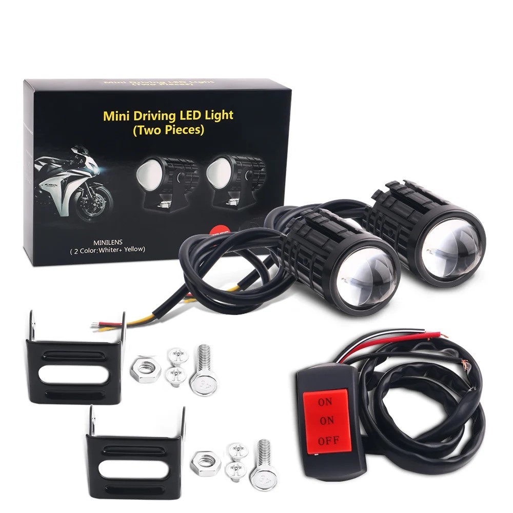 1/2 adet evrensel motosiklet L - Universal Motorcycle Led Headlight Projector incelemesi ve fiyatı
