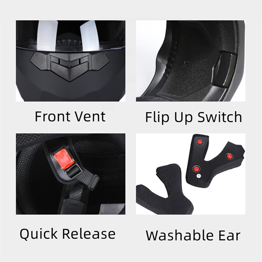 Modüler Çift Lensli Motosiklet - Full Face Motorcycle Helmet With Bluetooth incelemesi ve fiyatı