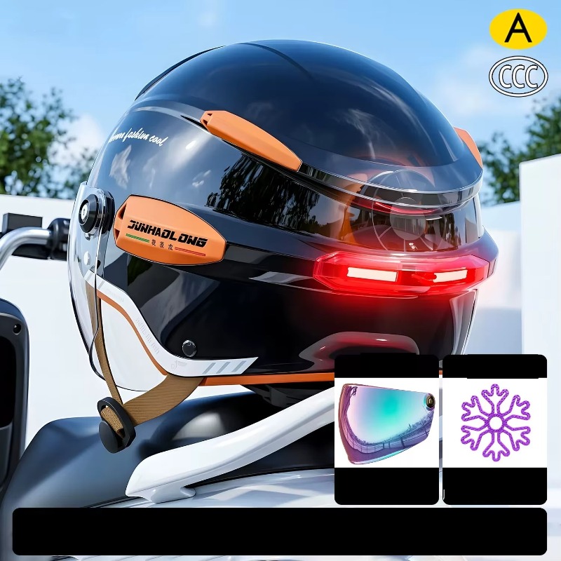 Yaz Vintage Motosiklet Kaskı A - Dual Visor Motorcycle Racing Helmet incelemesi ve fiyatı